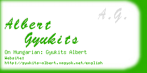 albert gyukits business card